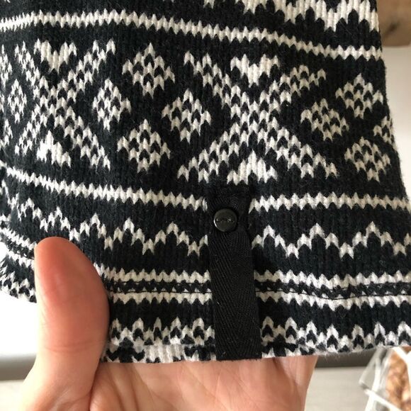 Lauren Ralph Lauren Active Black and White Waffle‎ Knit 1/4 Zip Sweater Pullover - Picture 6 of 12